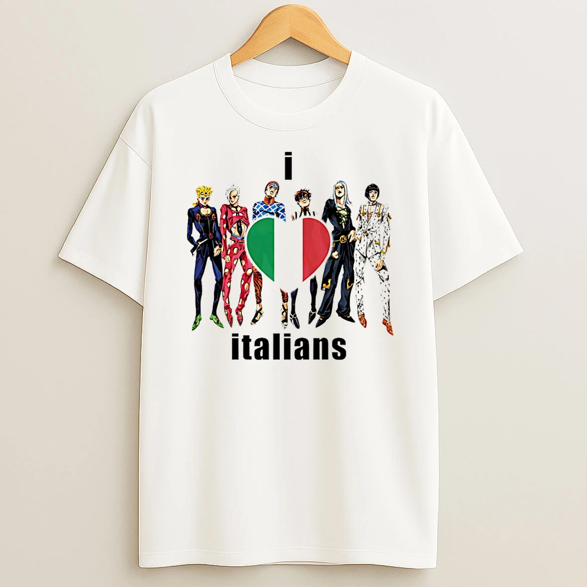 I Love Italians Anime Flag T Shirt