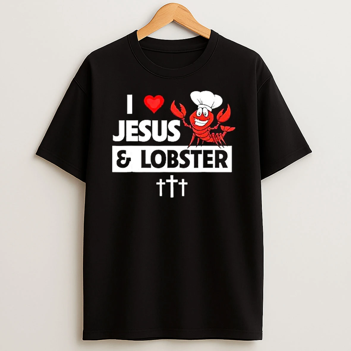 I Love Jesus And Lobster Seafood Boil T Shirt