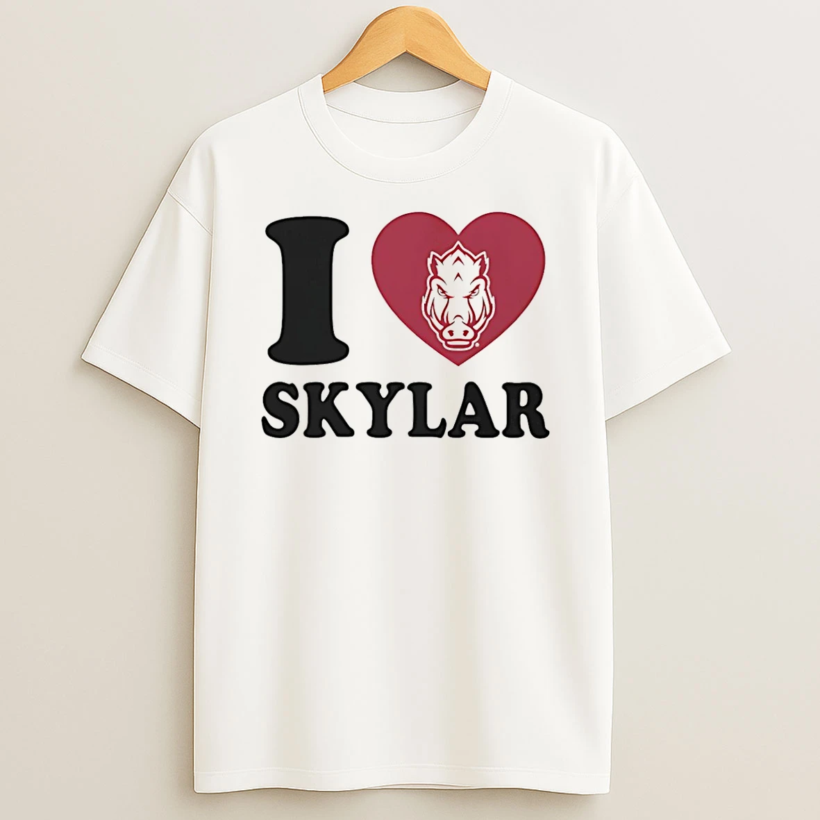 I Love Skylar Ellison Arkansas Razorbacks T Shirt