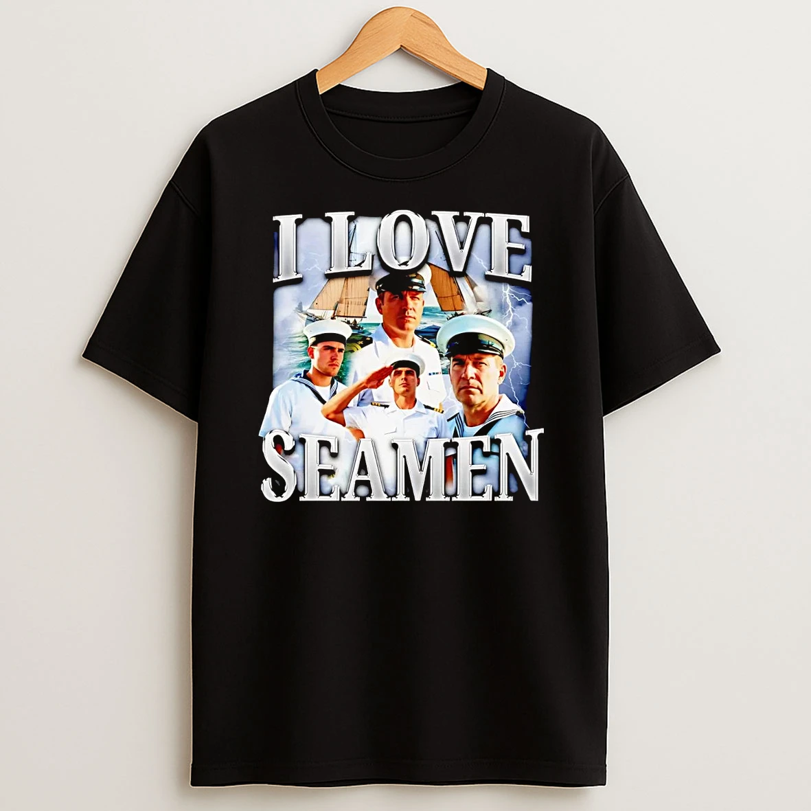 I Love Seamen Picture Collage T Shirt