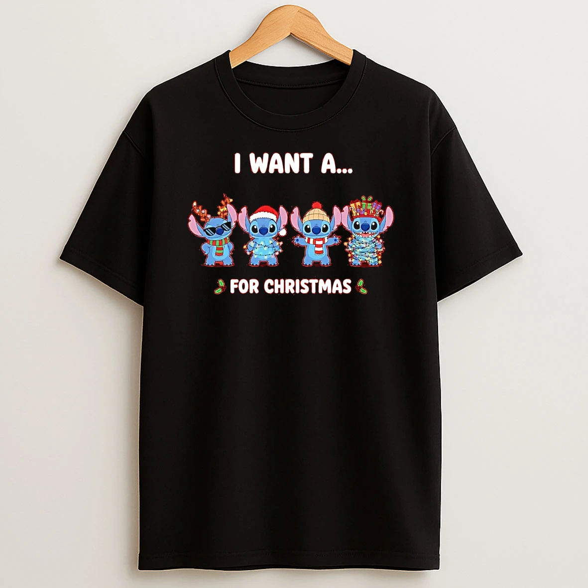 I Want A Stitch For Christmas T Shirt