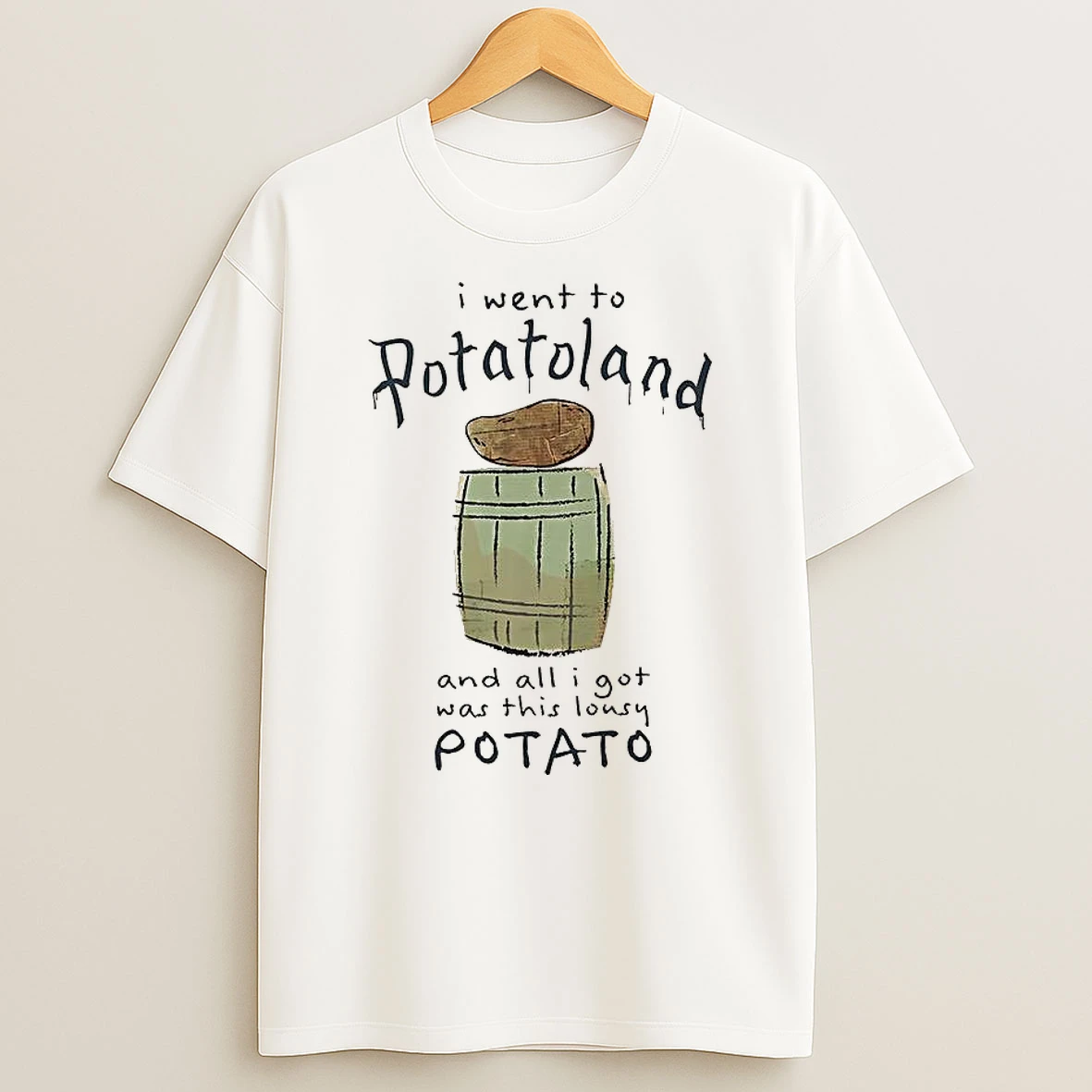 I Went To Potatoland And All I Got Was This Lousy Potato Sketch Retro T Shirt