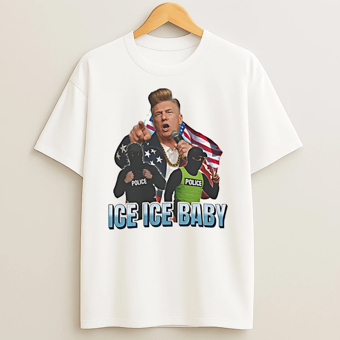 Ice Ice Baby Trump Police Graphic T Shirt