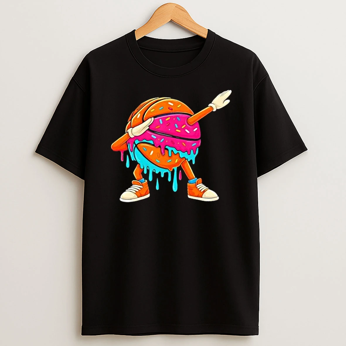 Ice Cream Drip Basketball Dabbing T Shirt