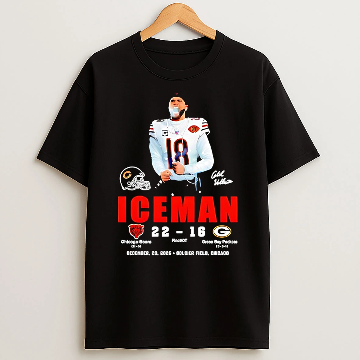 Ice Man Caleb Williams Signature Dec 2025 T Shirt