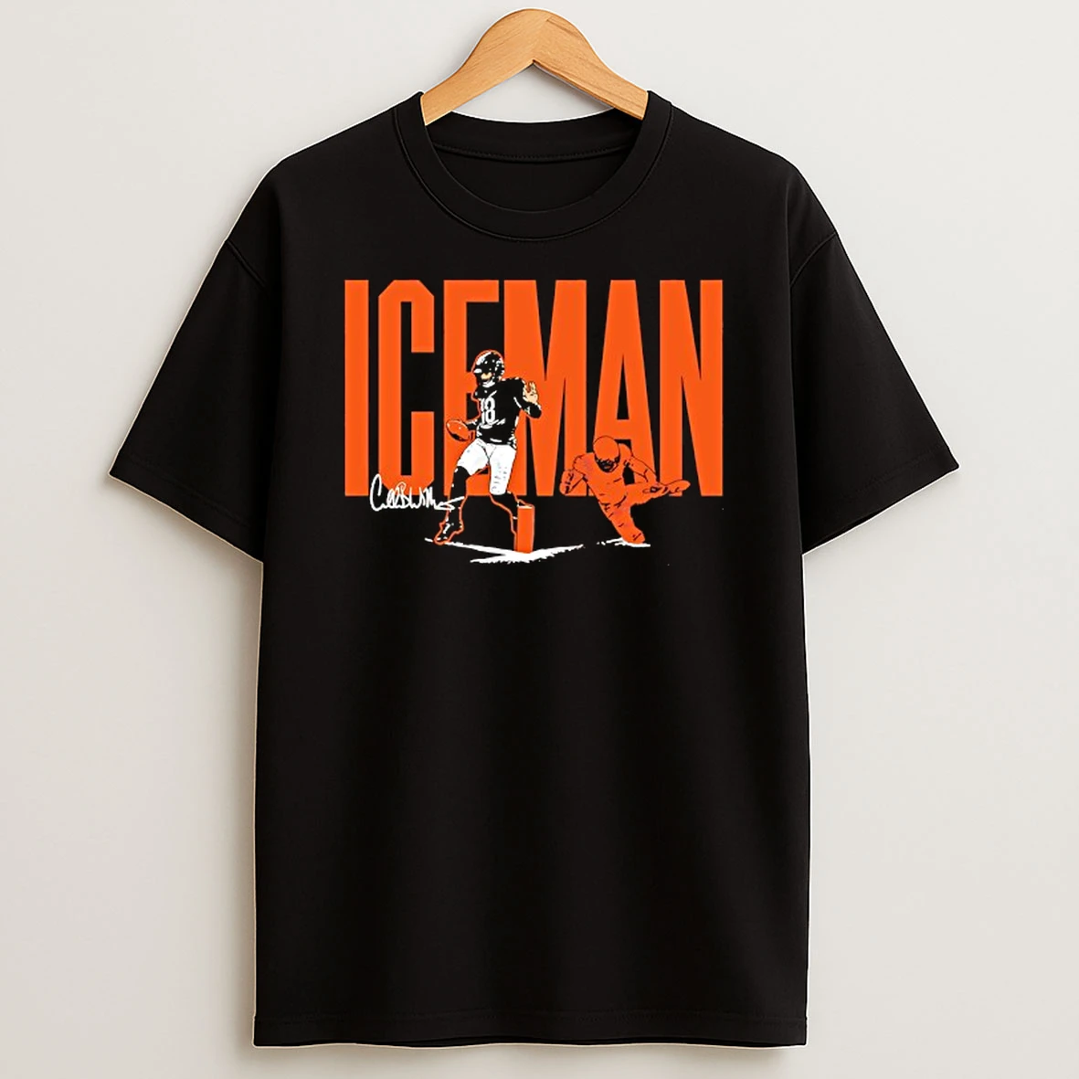 Iceman Caleb Williams Chicago Bears Football Signature T Shirt