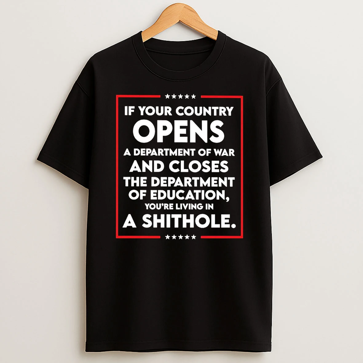 If Your Country Opens A Department Of War Closes The Department T Shirt