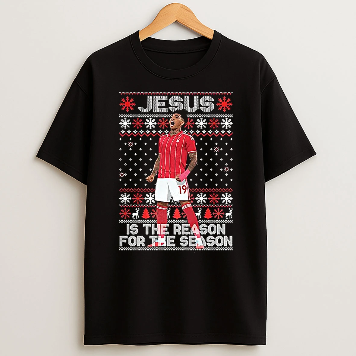 Igor Jesus Is The Reason For The Season Nottingham Forest Ugly Christmas T Shirt