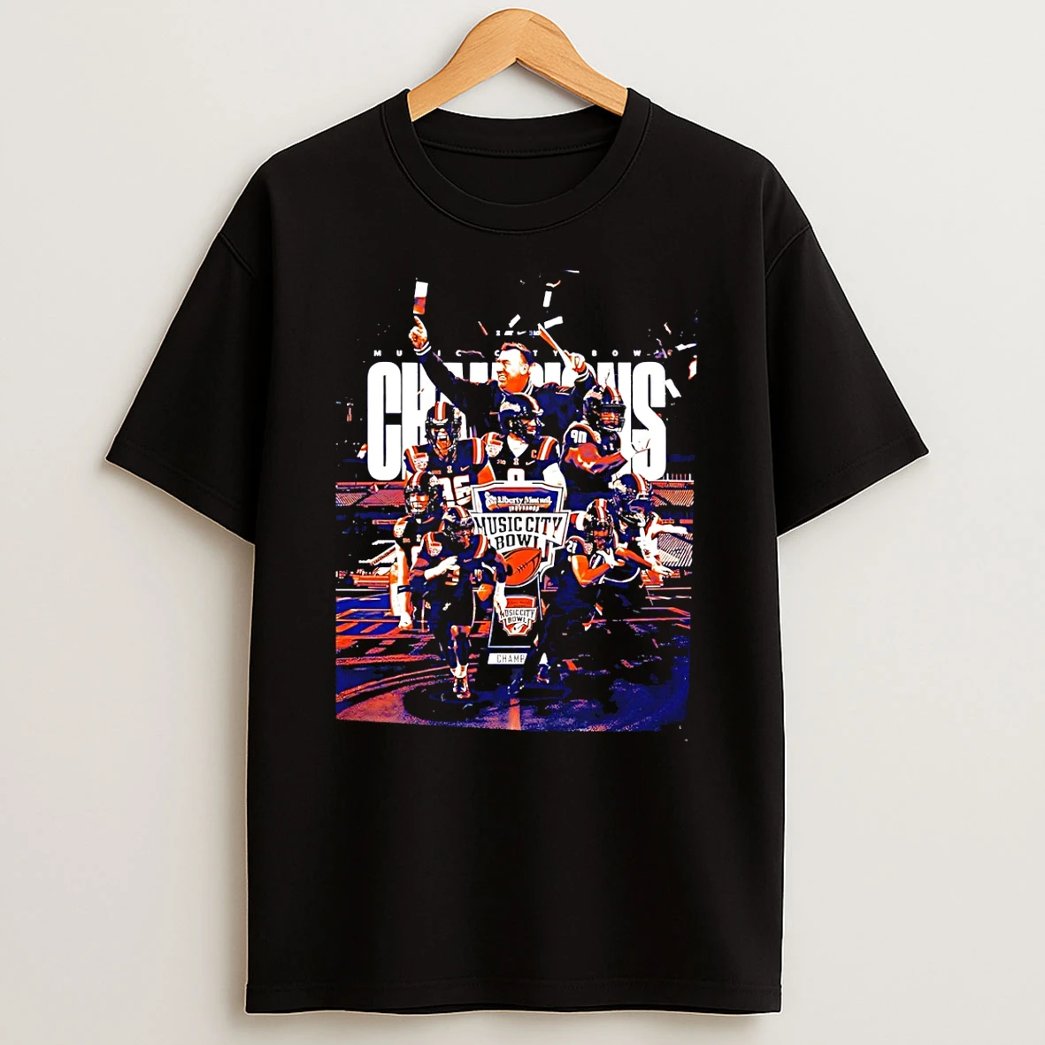 Illinois Fighting Illini Football 2025 Liberty Mutual Music City Bowl Champions T Shirt