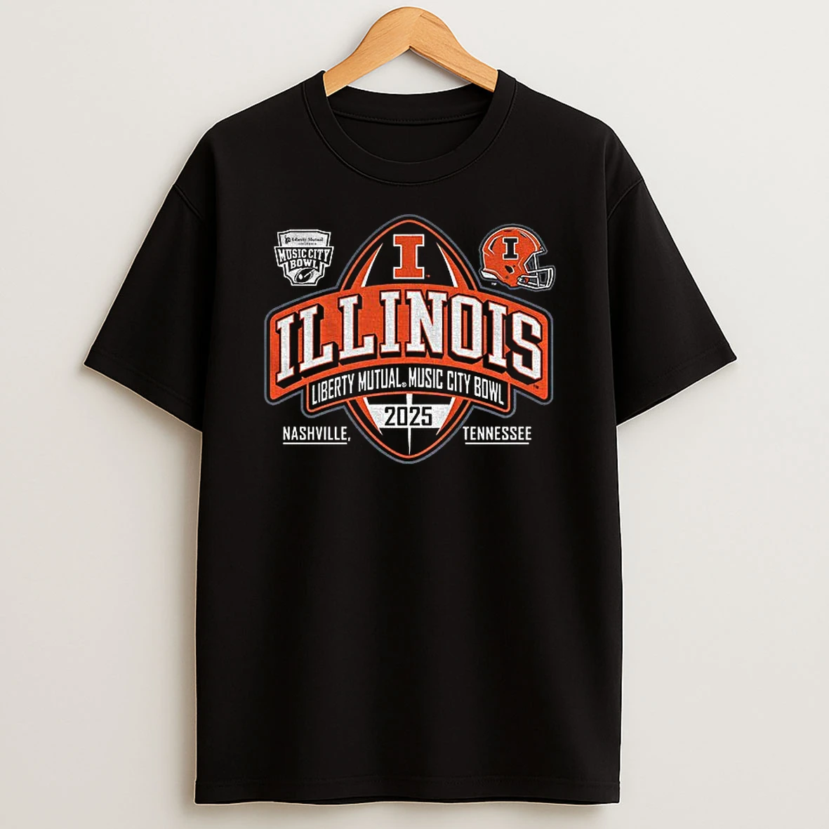 Illinois Fighting Illini Football Liberty Mutual 2025 Music City Bowl Nashville Tennessee T Shirt