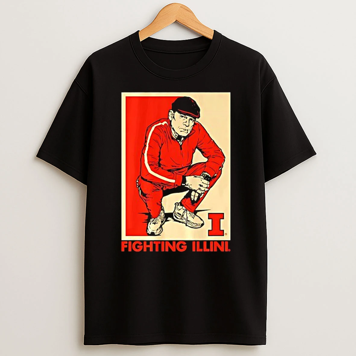 Illinois Fighting Irish Basketball Track Suit Coach Underwood T Shirt