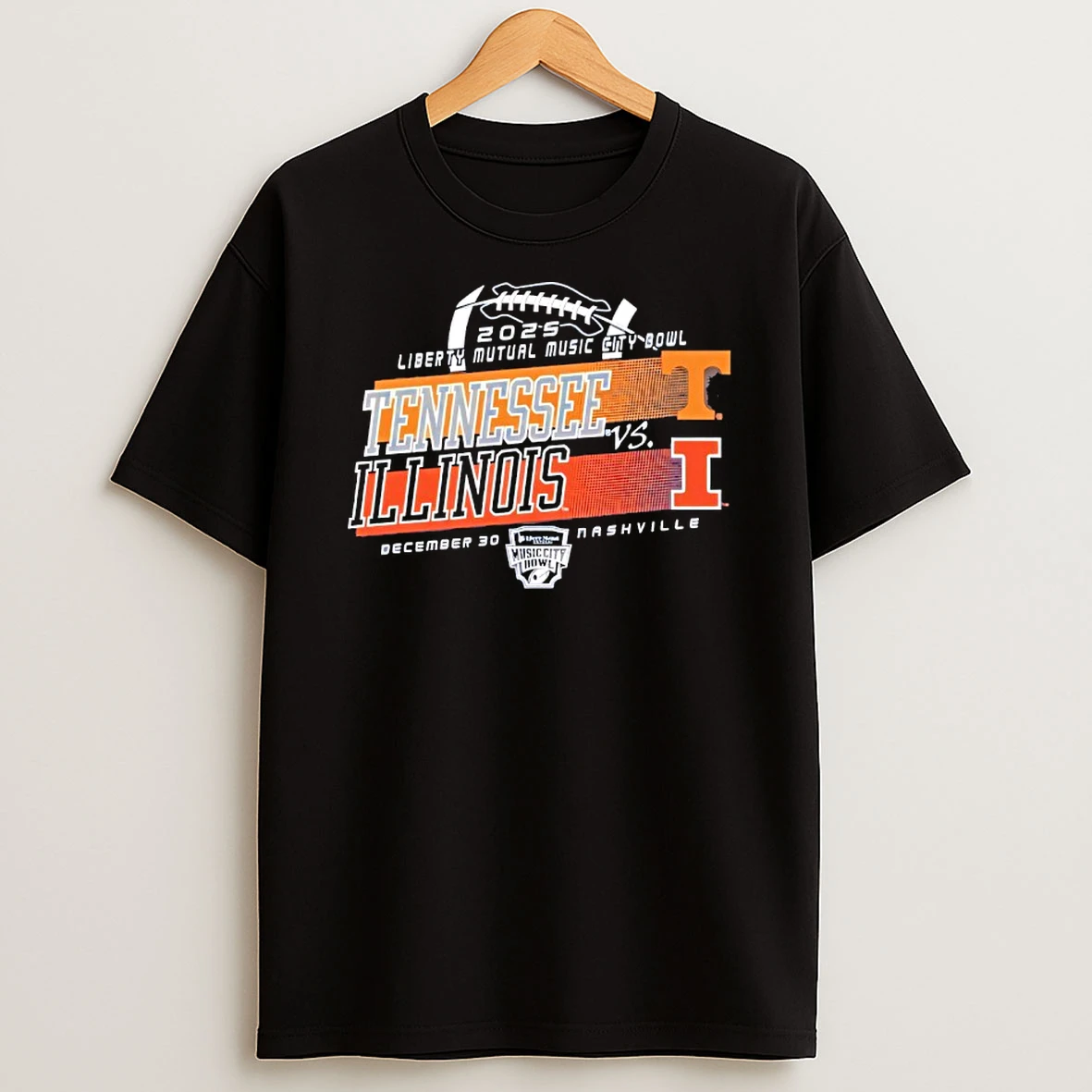 Illinois Football 2025 Liberty Mutual Music City Bowl T Shirt