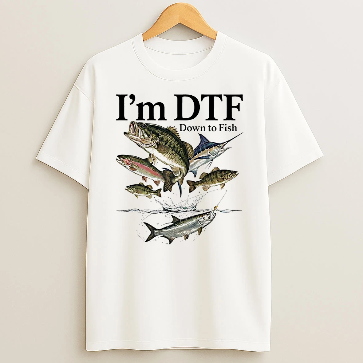 Im Dtf Down To Fish Circle T Shirt