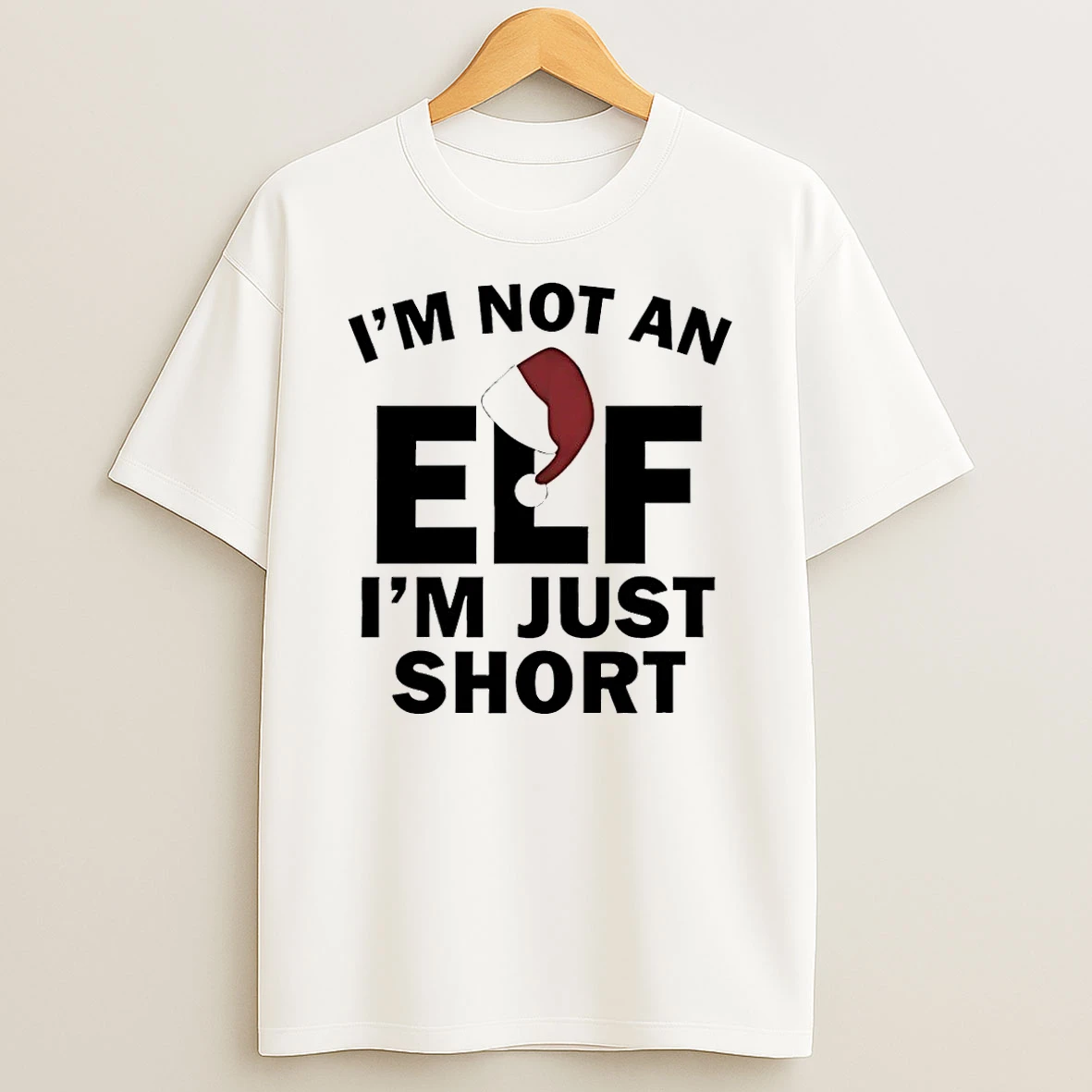 Im Not An Elf Im Just Short Christmas Hat T Shirt