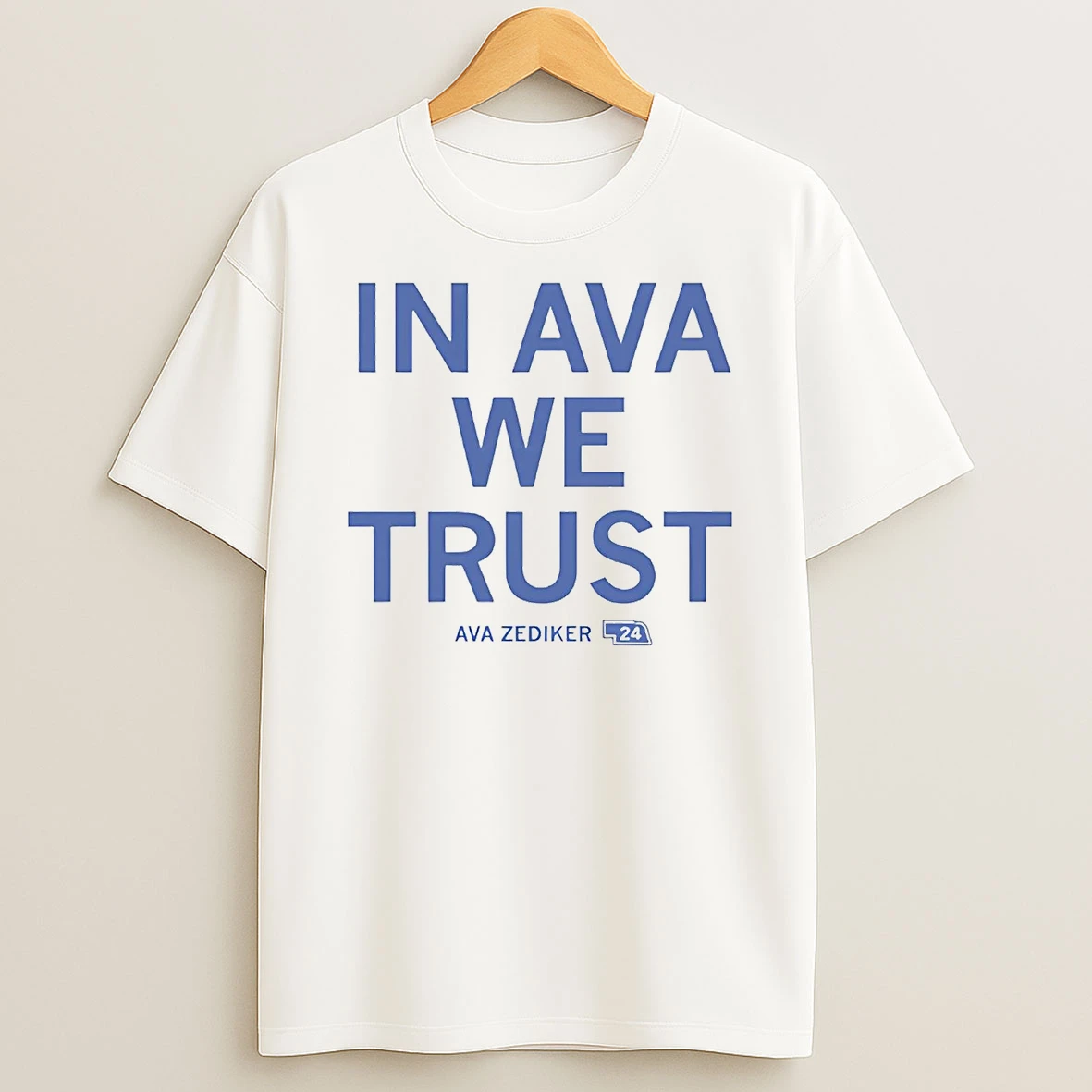 In Ava Zediker We Trust Creighton Bluejays T Shirt