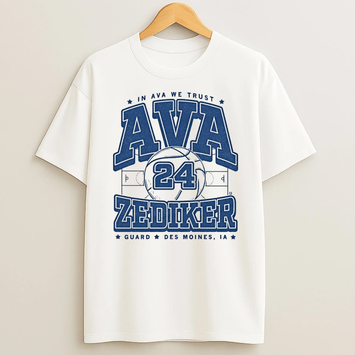 In Ave We Trust Ava Zediker Guard Des Moines Ia T Shirt