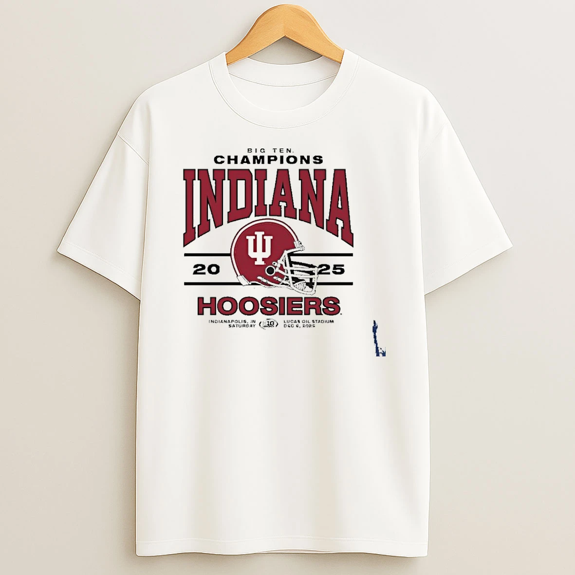 Indiana 2025 Big Ten Champs Helmet T Shirt