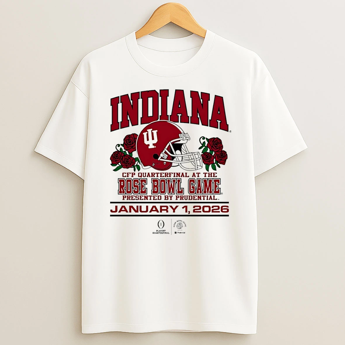 Indiana Football 2026 Cfp Rose Bowl Game Helmet T Shirt