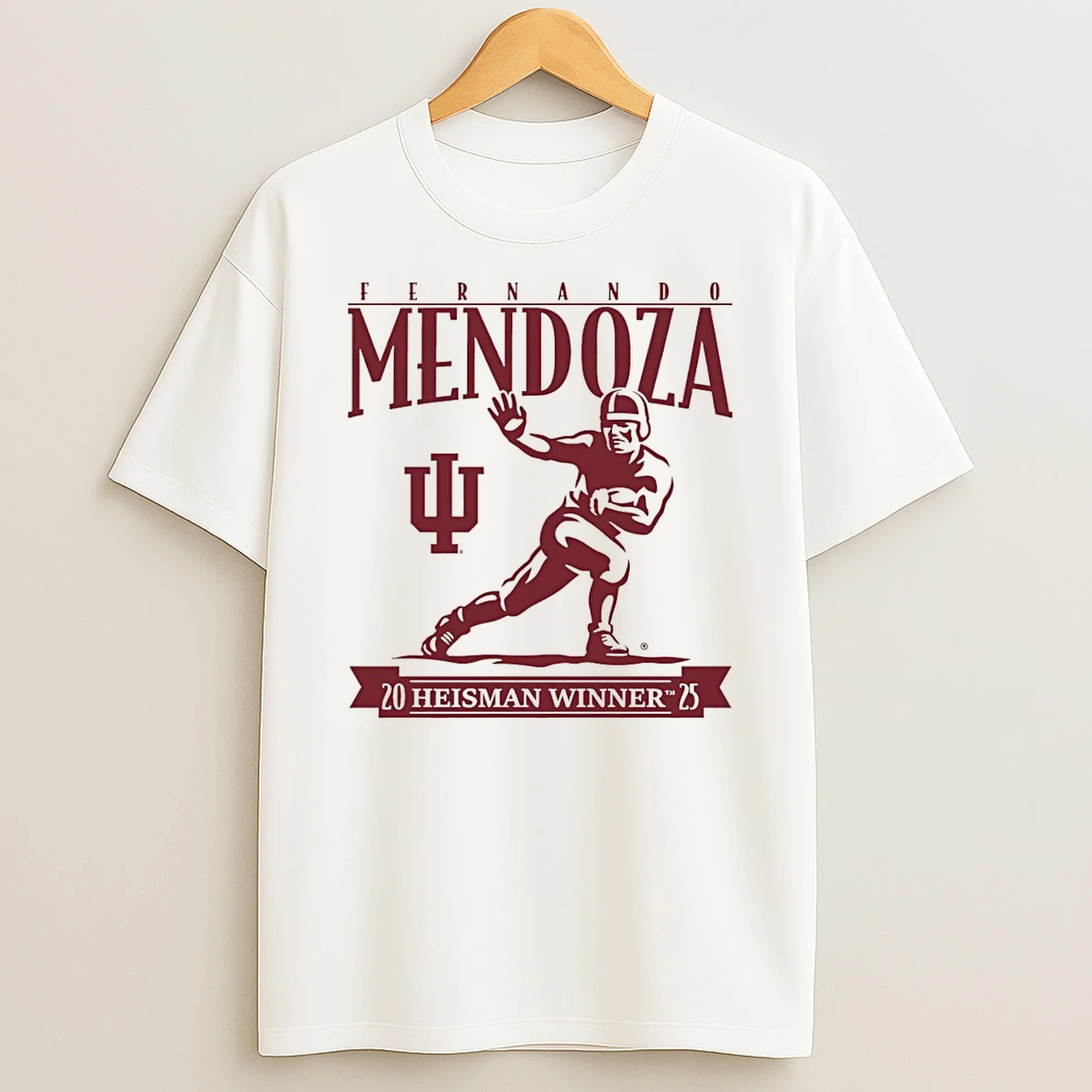 Indiana Football Fernando Mendoza Heisman Winner 2025 T Shirt
