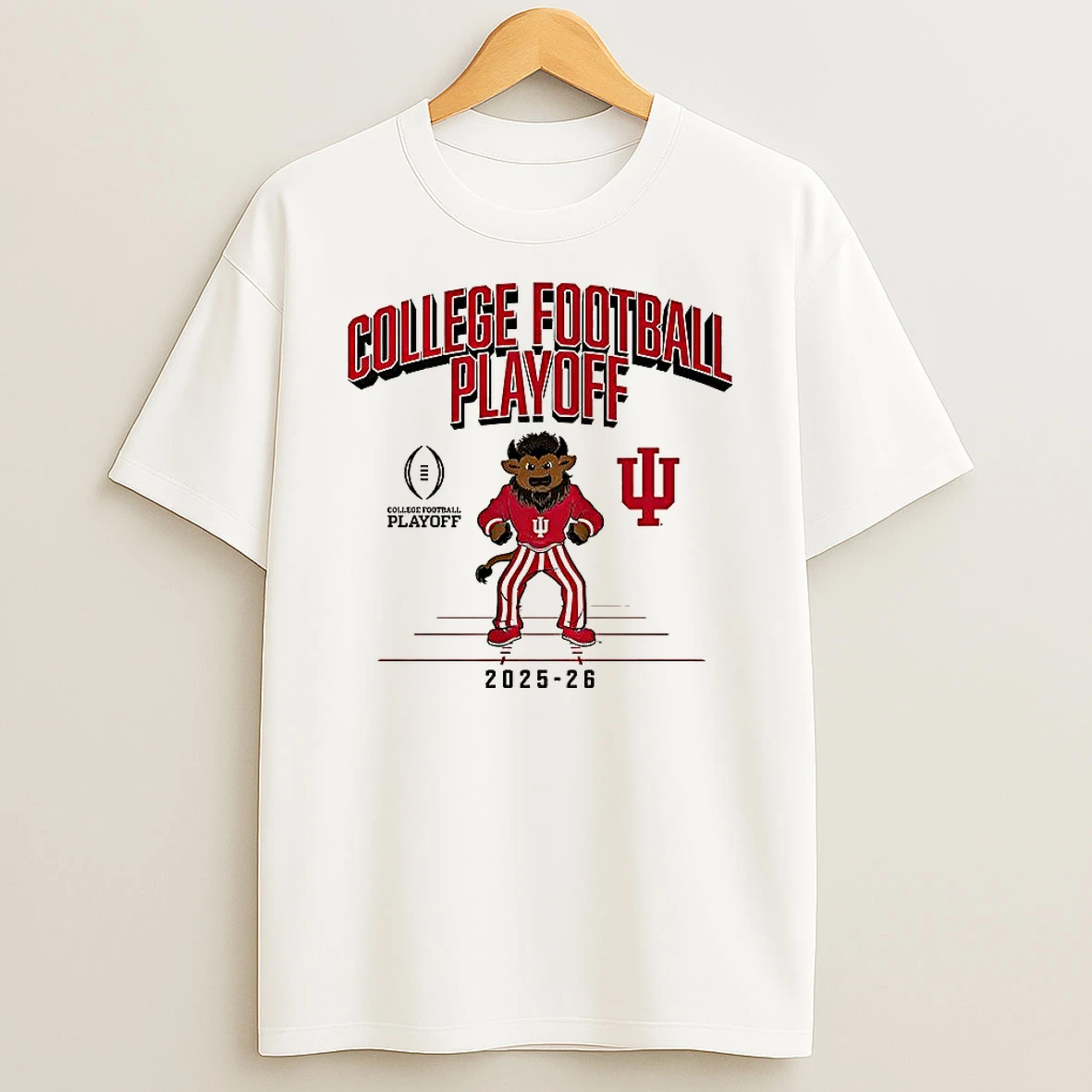 Indiana Hoosiers 2025 2026 Cfp Mascot T Shirt