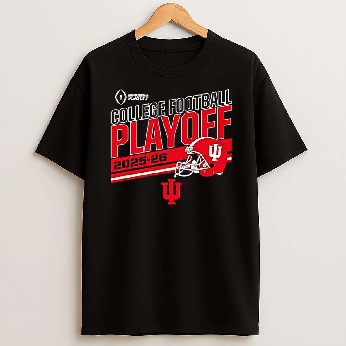 Indiana Hoosiers 2025 2026 College Football Playoff Stripe Helmet T Shirt