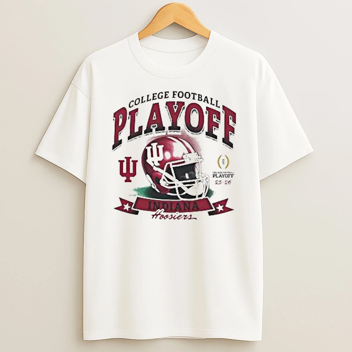 Indiana Hoosiers 2025 26 College Football Playoff Participant Helmet T Shirt