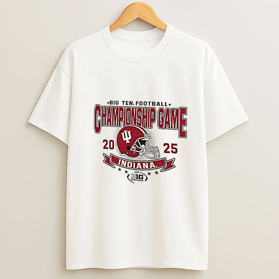 Indiana Hoosiers 2025 Big 10 Football Championships Game Vintage T Shirt