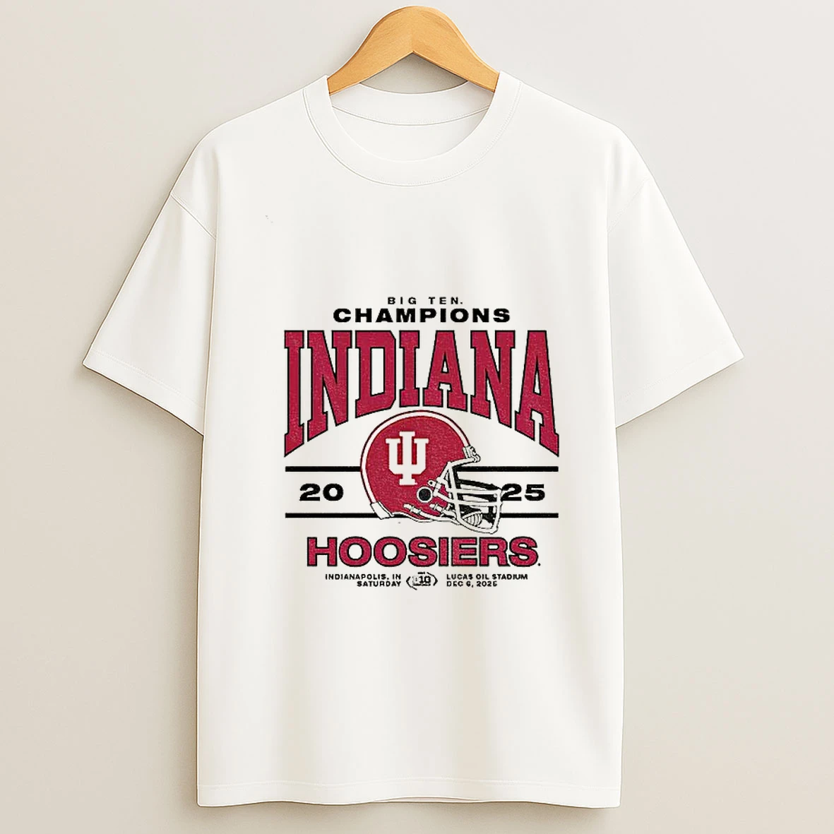Indiana Hoosiers 2025 Big Ten Football Champions T Shirt