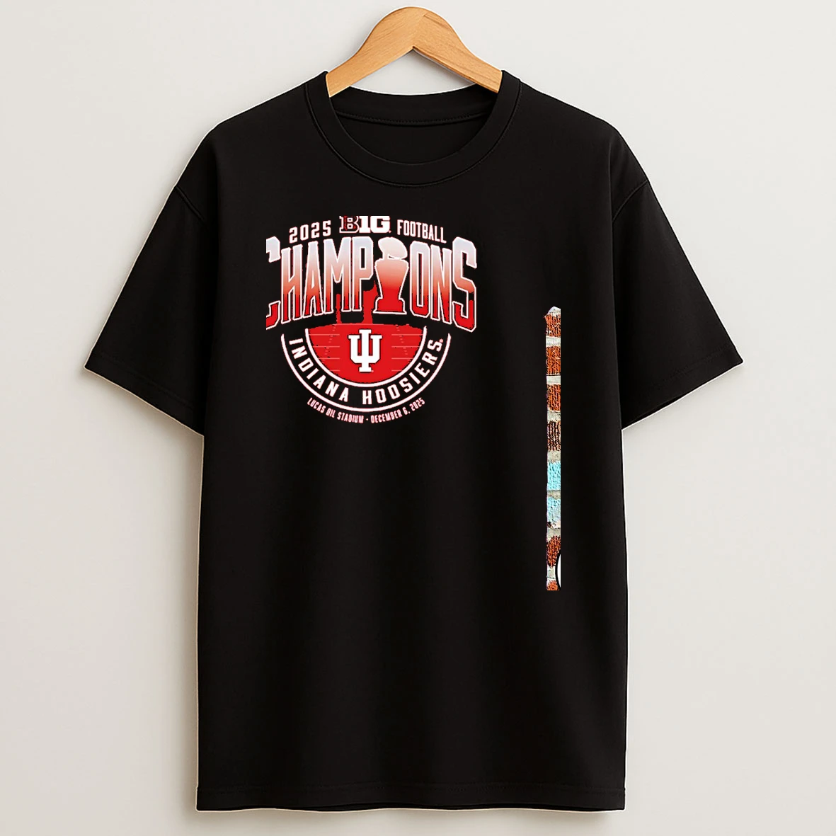 Indiana Hoosiers 2025 Big Ten Football Champions Red T Shirt