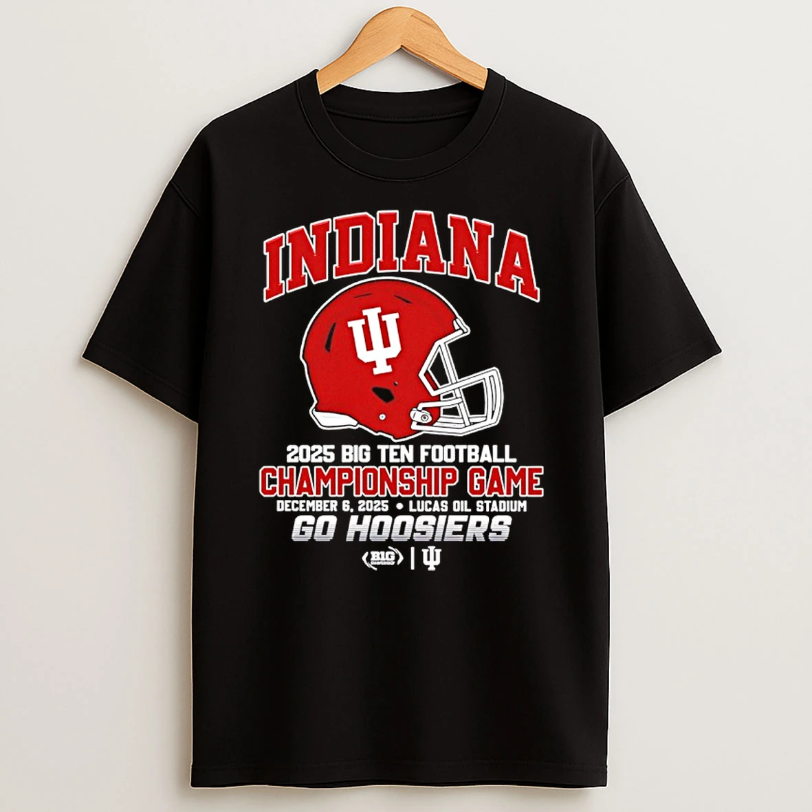 Indiana Hoosiers 2025 Big Ten Football Championship Game Go Hoosiers Helmets T Shirt