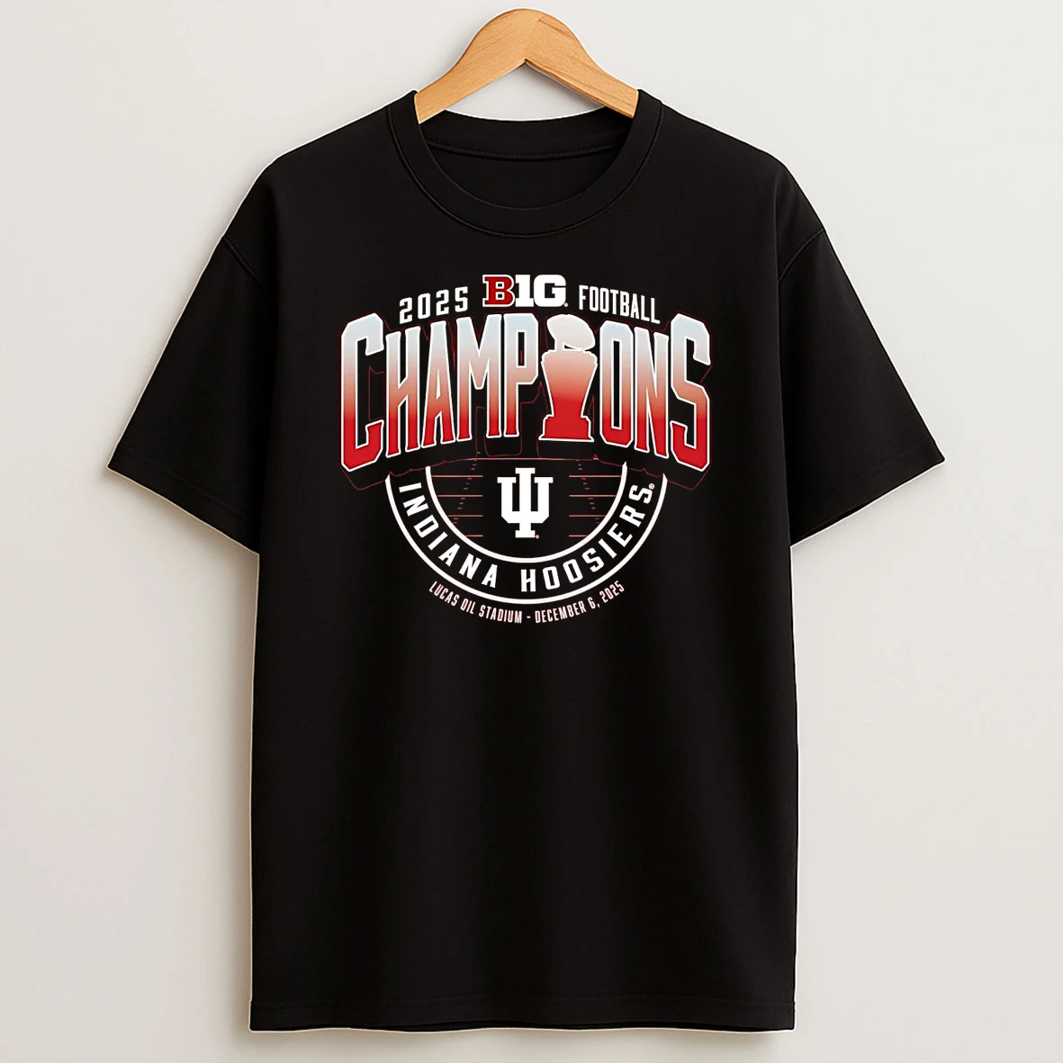 Indiana Hoosiers 2025 Big 10 Football Champions T Shirt