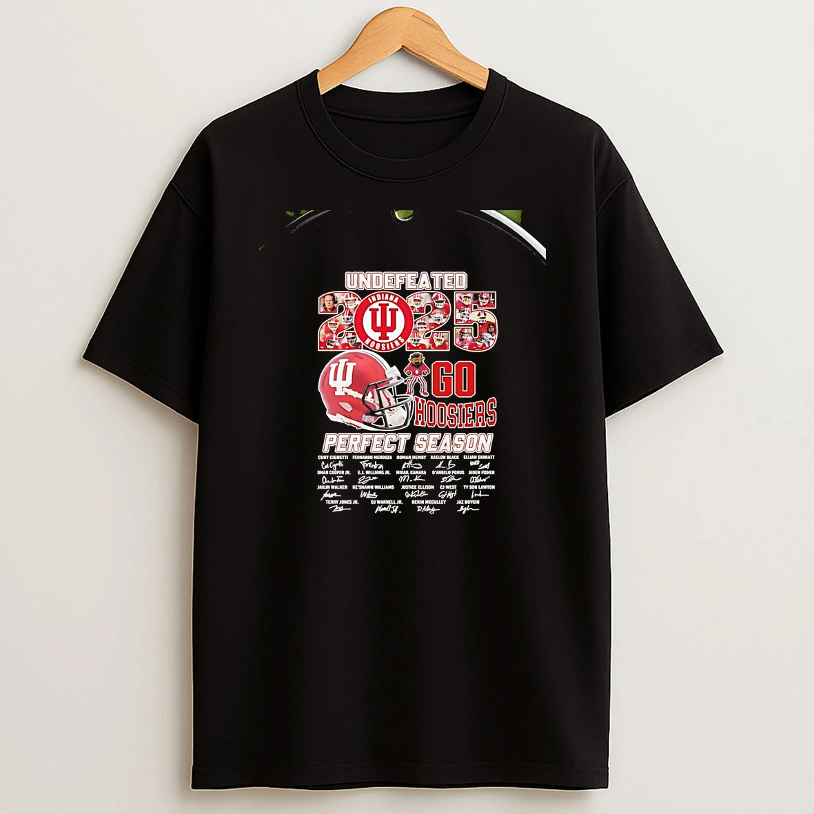 Indiana Hoosiers 2025 Undefeated Perfect Season Signatures Chriast T Shirt
