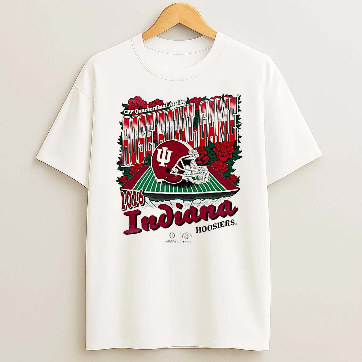 Indiana Hoosiers 2026 Cfp Quarterfinal At The Rose Bowl Bound Circle T Shirt