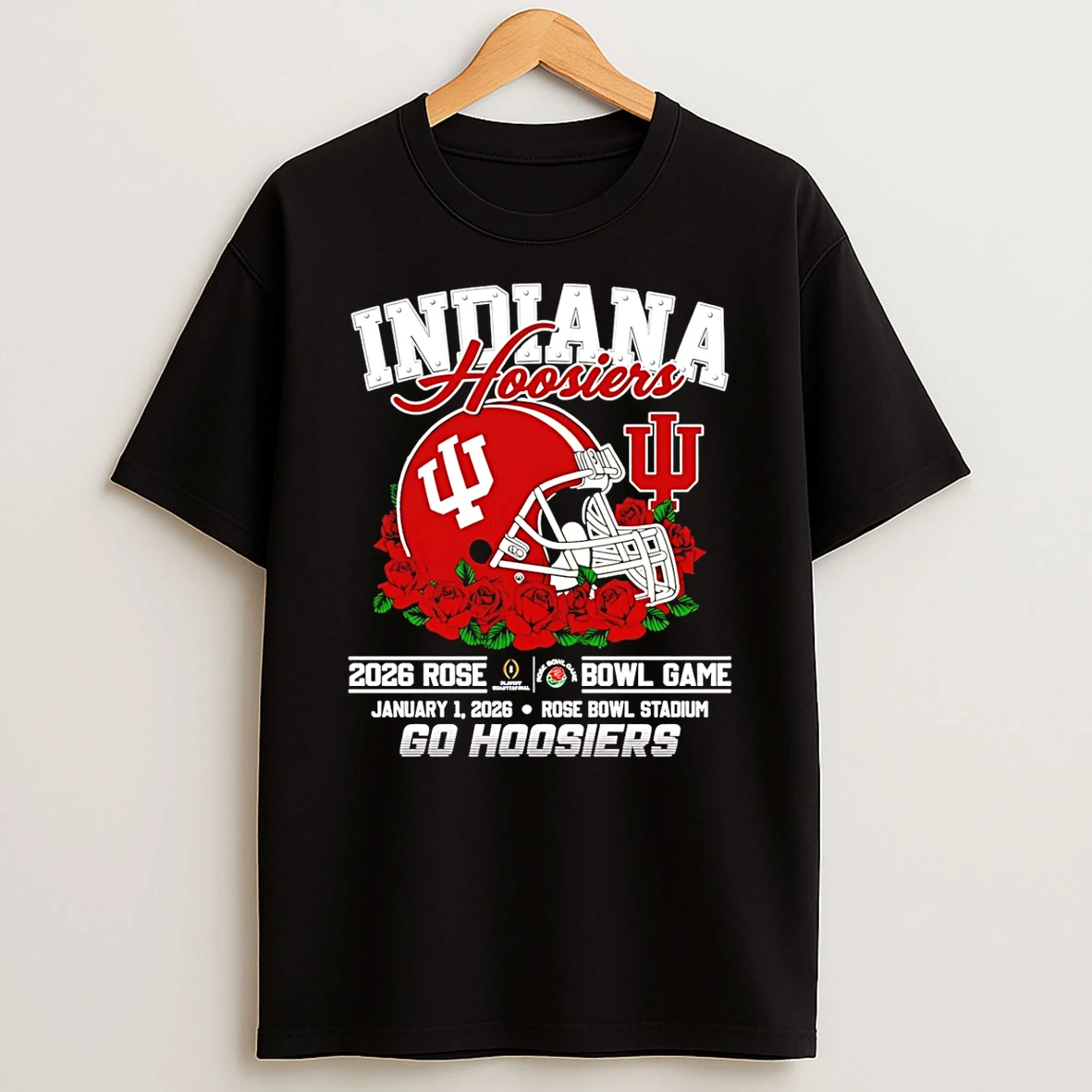 Indiana Hoosiers 2026 Rose Bowl Game Go Hoosiers Helmet T Shirt