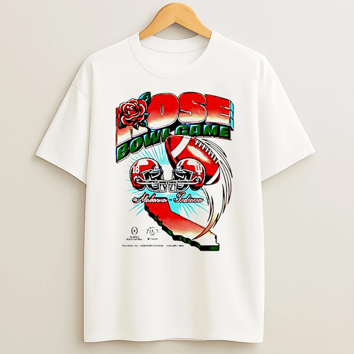 Indiana Hoosiers 2026 Rose Bowl Matchup Alabama Helmets T Shirt