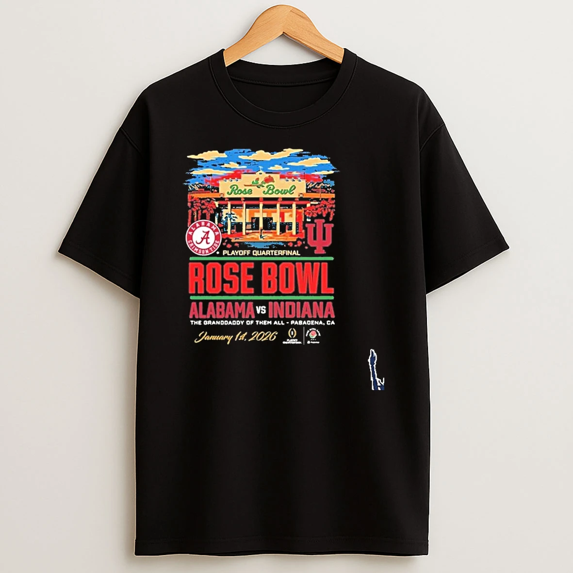 Indiana Hoosiers 2026 Rose Bowl Vs Alabama Stadium January 1st T Shirt