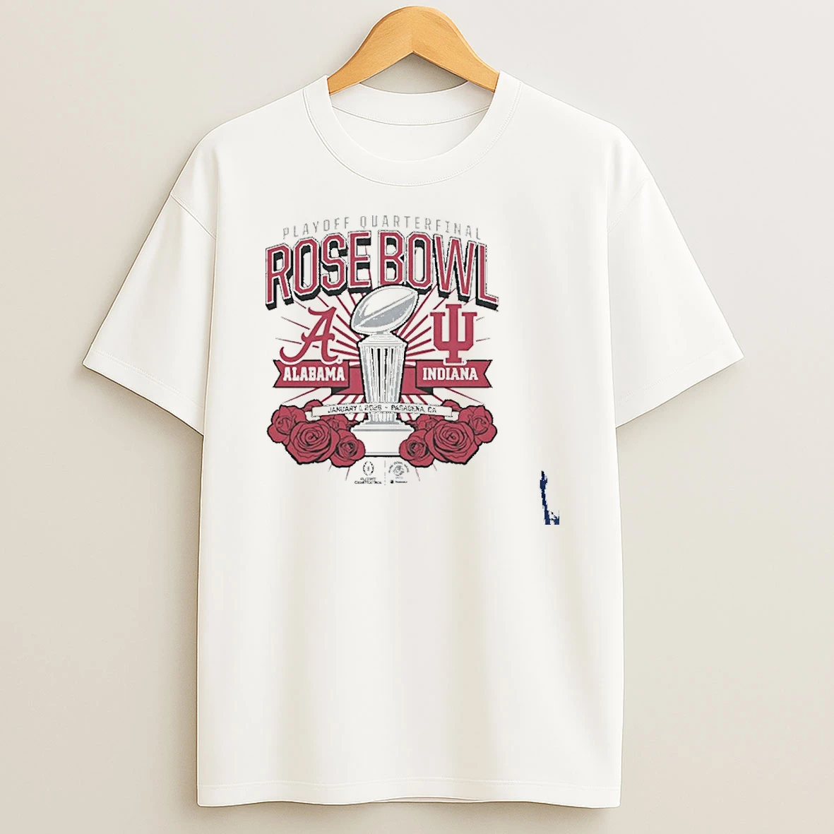 Indiana Hoosiers Alabama Crimson Tide 2025 Cfp Rose Bowl Matchup T Shirt
