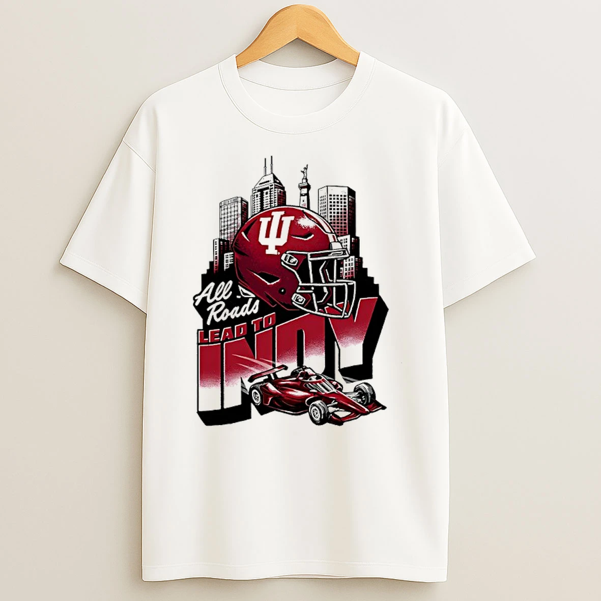 Indiana Hoosiers All Roads Lead To Indy Big 10 Championships T Shirt