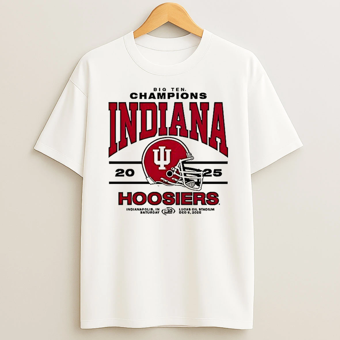 Indiana Hoosiers Big Ten Football Champions 2025 T Shirt
