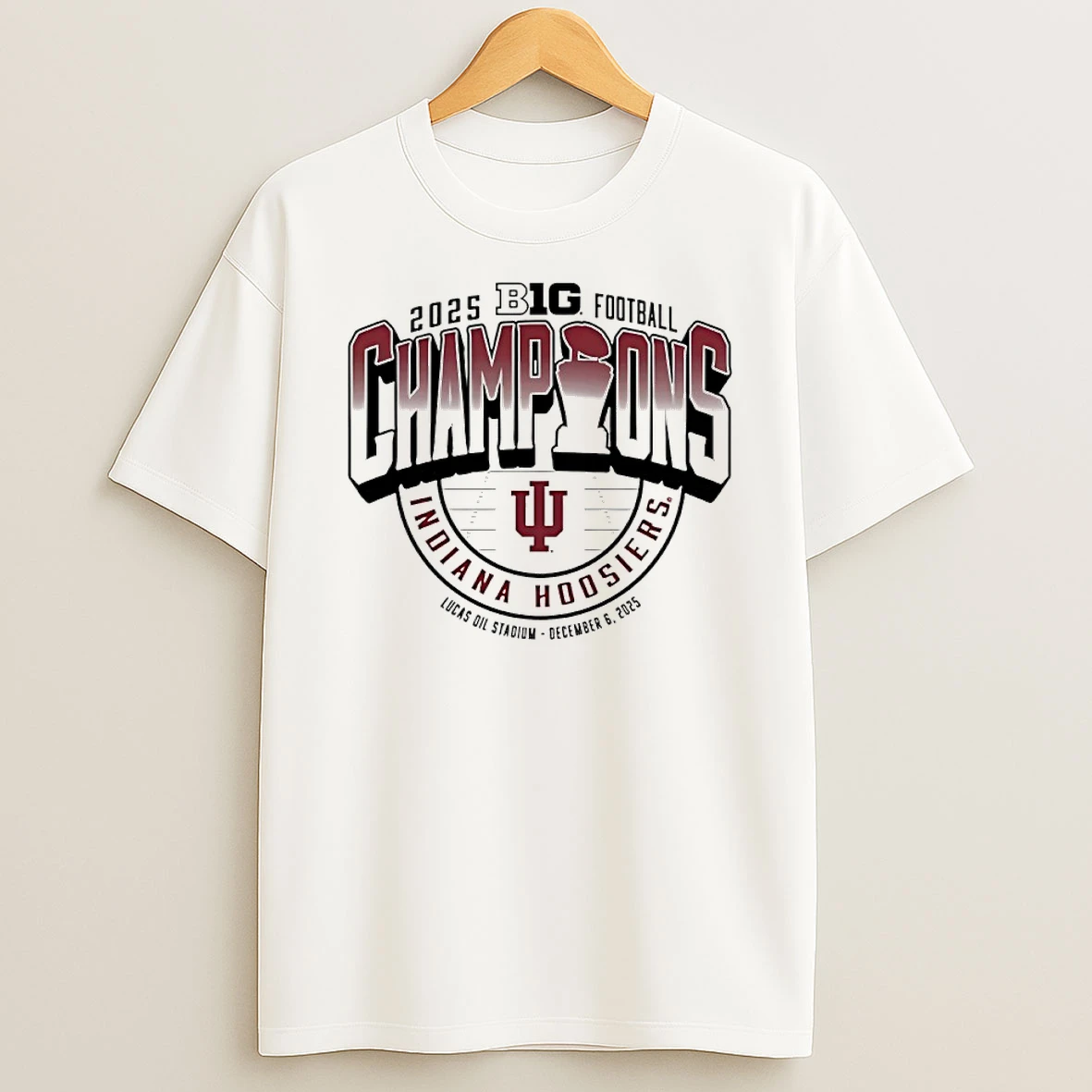 Indiana Hoosiers Big Ten Football Champions Locker Room 2025 T Shirt