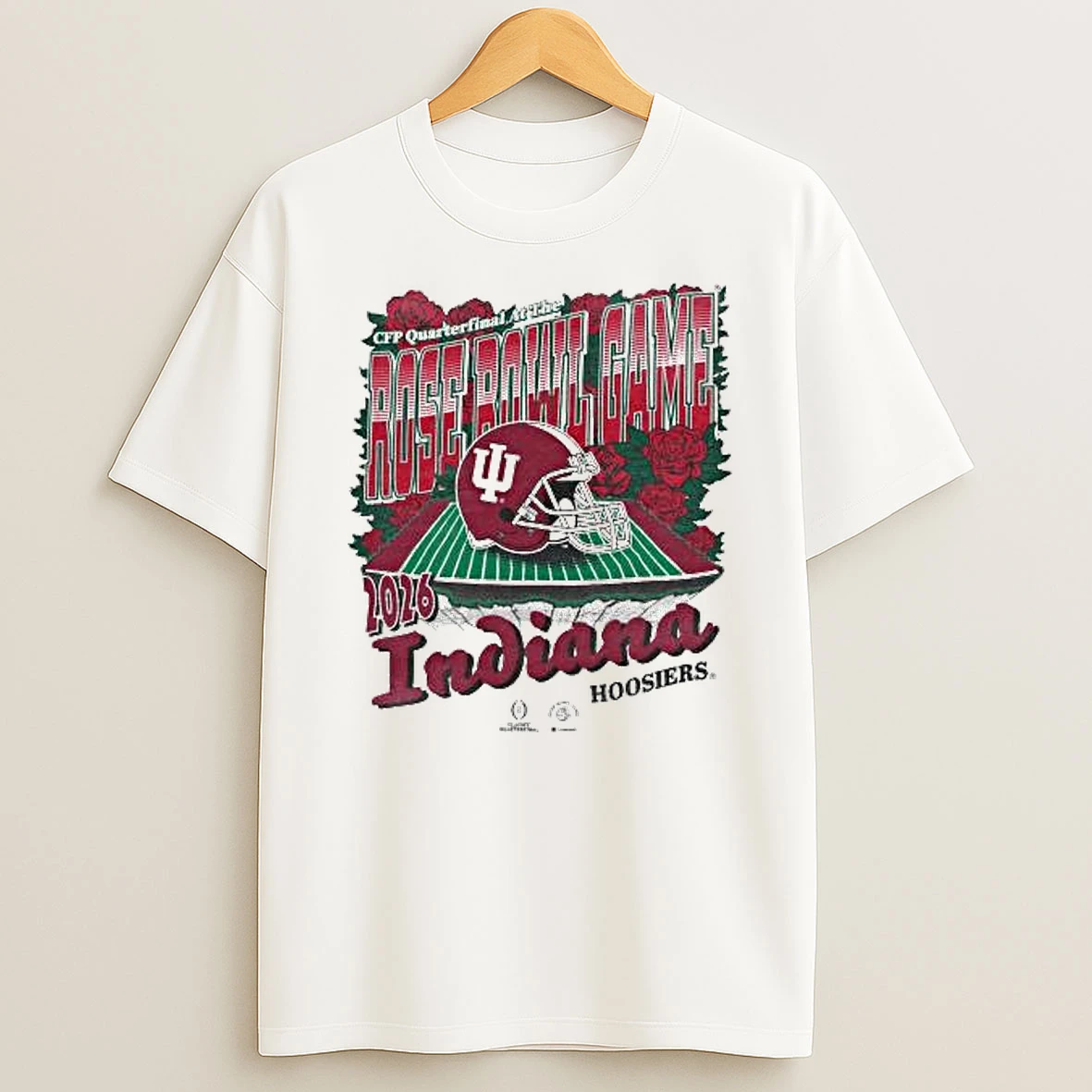 Indiana Hoosiers Cfp Quarterfinal At The Rose Bowl Game Helmet 2026 T Shirt