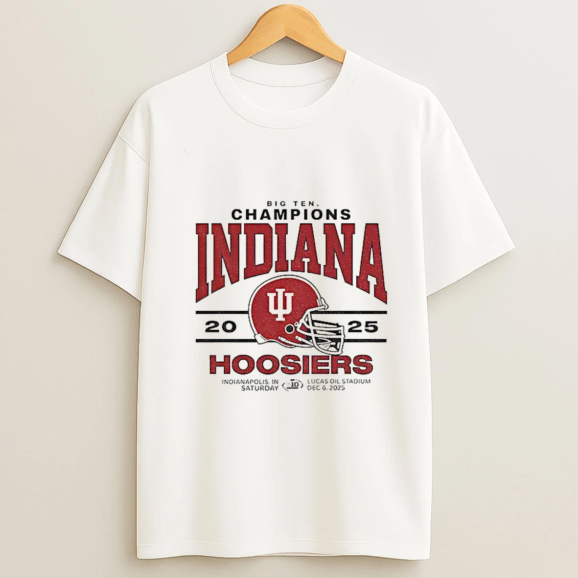 Indiana Hoosiers Champions 2025 Big10 College Football T Shirt