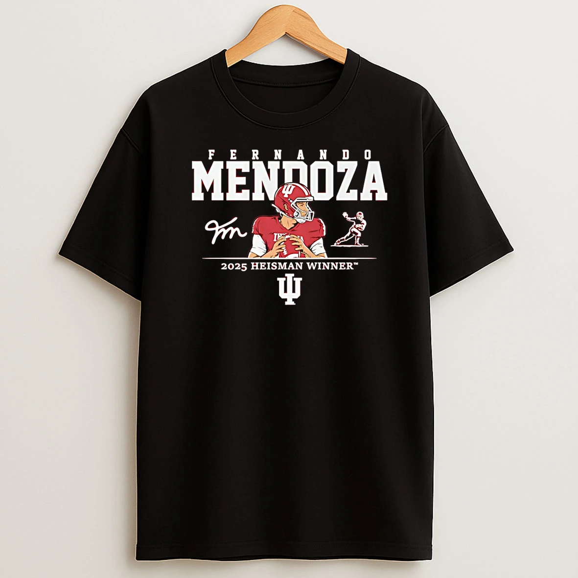 Indiana Hoosiers Fernando Mendoza 2025 Heisman Winner T Shirt