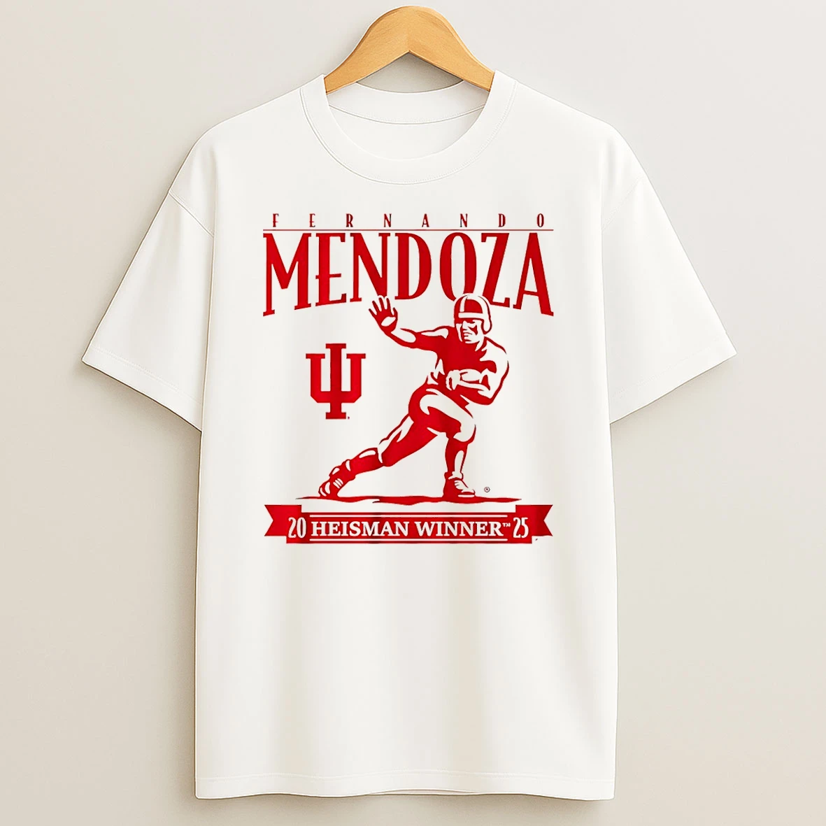 Indiana Hoosiers Fernando Mendoza Heisman Trophy 2025 T Shirt
