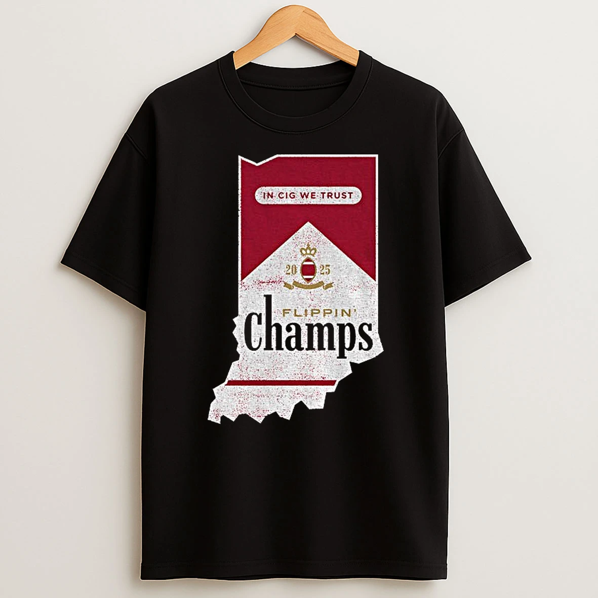 Indiana Hoosiers Flippin Champs 2025 In Cig We Trust T Shirt