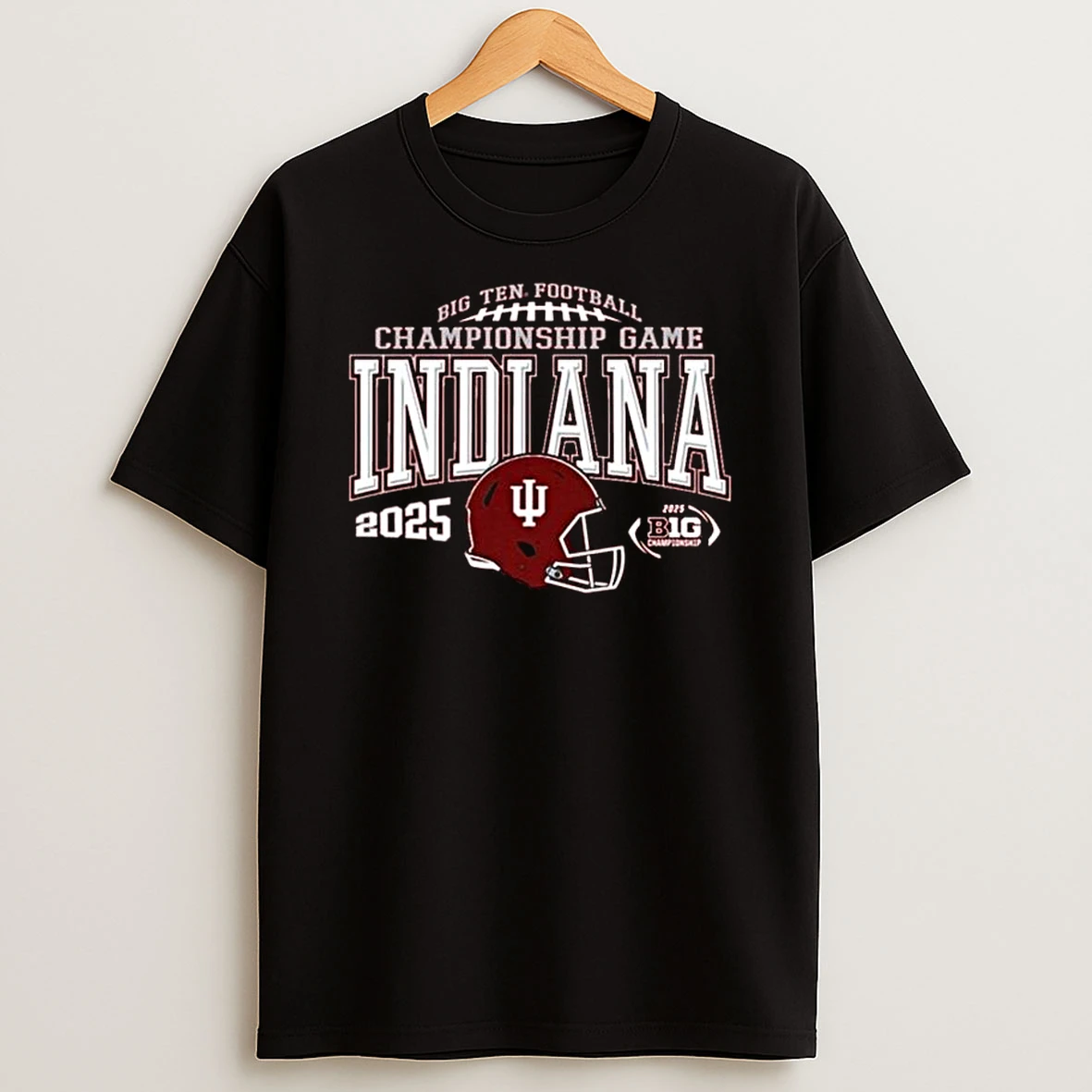 Indiana Hoosiers Football 2025 Big Ten Championship Bound Helmet T Shirt