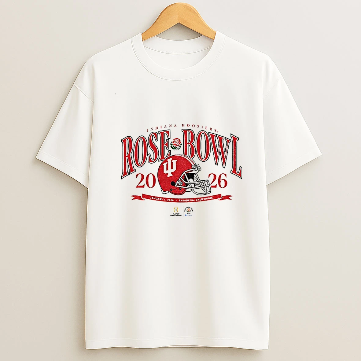 Indiana Hoosiers Football 2026 Rose Bowl Ash January 2026 Pasadena California T Shirt
