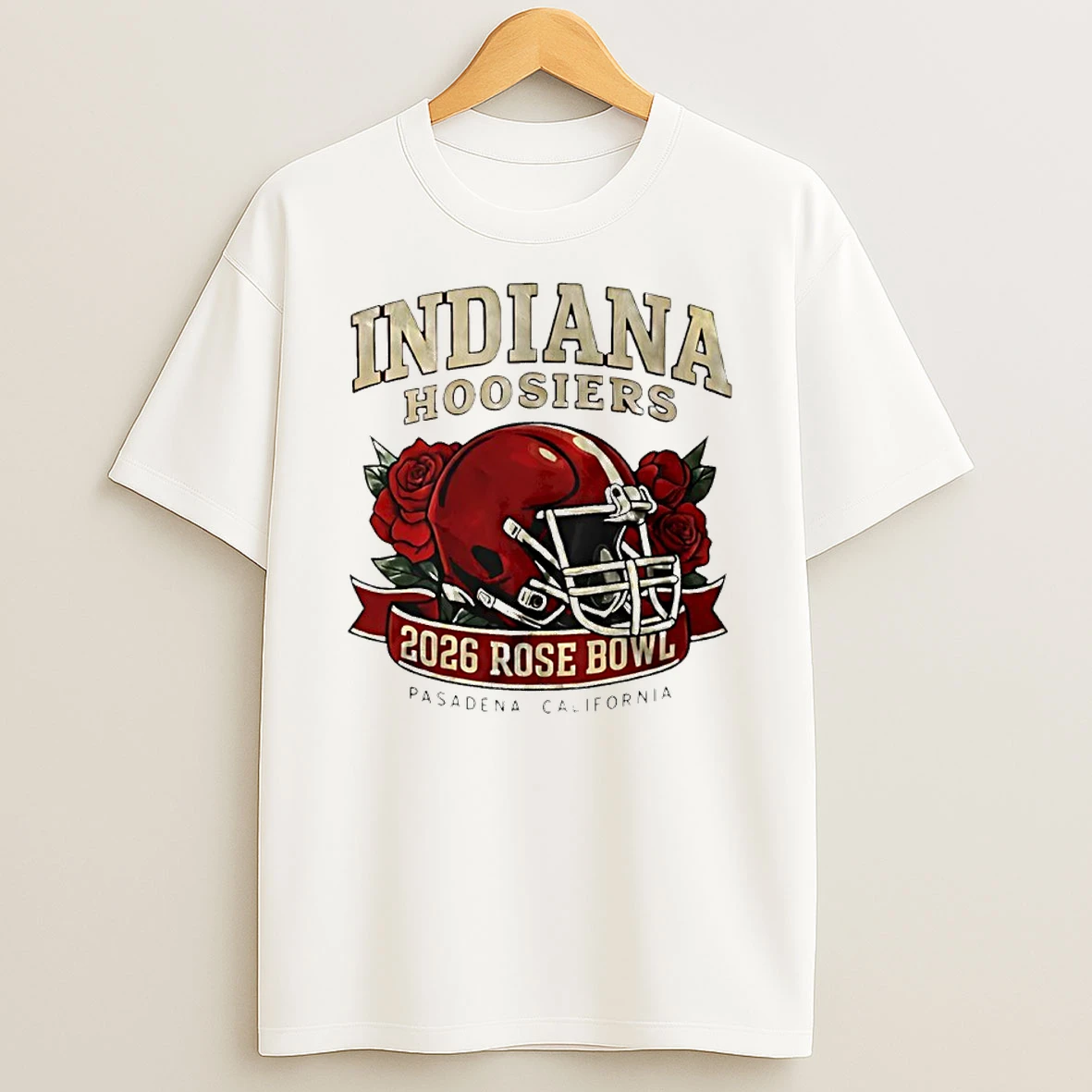 Indiana Hoosiers Football 2026 Rose Bowl Helmet T Shirt