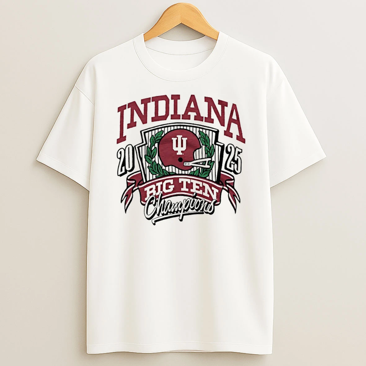 Indiana Hoosiers Football Big Ten Champions 2025 Helmet T Shirt