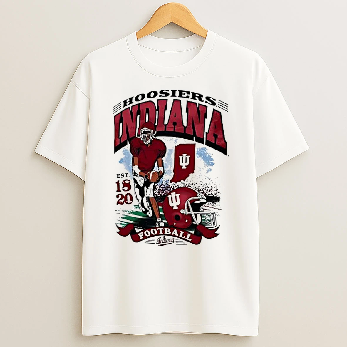 Indiana Hoosiers Football Est 1820 Player T Shirt